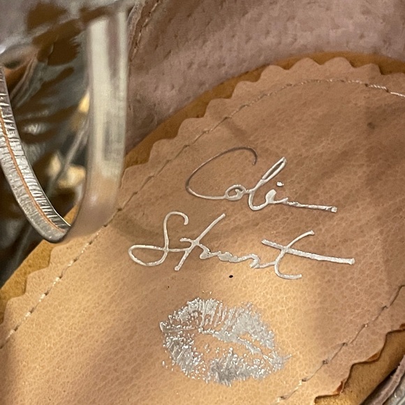 Sexy ankle strap silver metallic high Heels - Picture 8 of 15